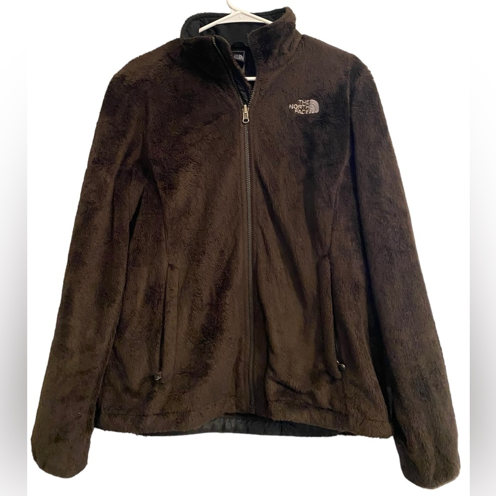 The North Face Jacket Large Brown Outdoor Oso Full Zip Performance Hiking Fuzzy
